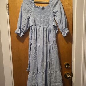 Blue Gingham Women's Dress